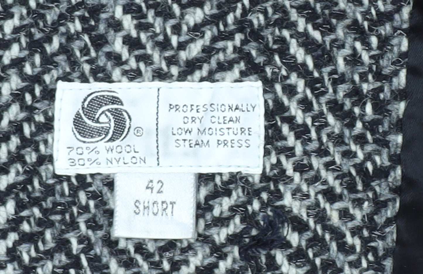 Botany 500 Women's Grey Herringbone Wool Long Overcoat Size 16
