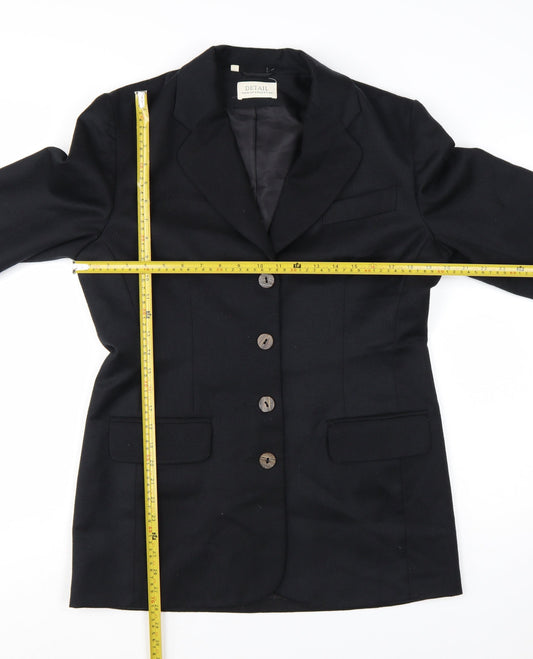 Detail Premium Collection Women's Black Size 12 Tailored Blazer