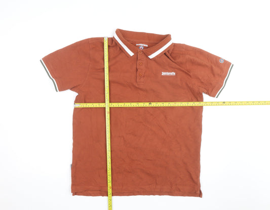 Lambretta Men's Brown XL Cotton Polo Shirt Retro Style