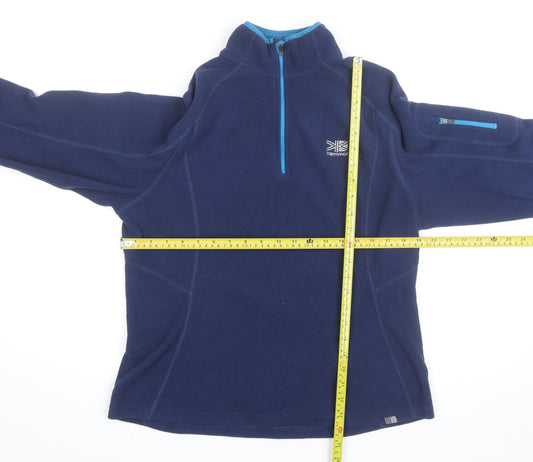 Karrimor Womens Navy Fleece 1/4 Zip Pullover Sweatshirt Size 14