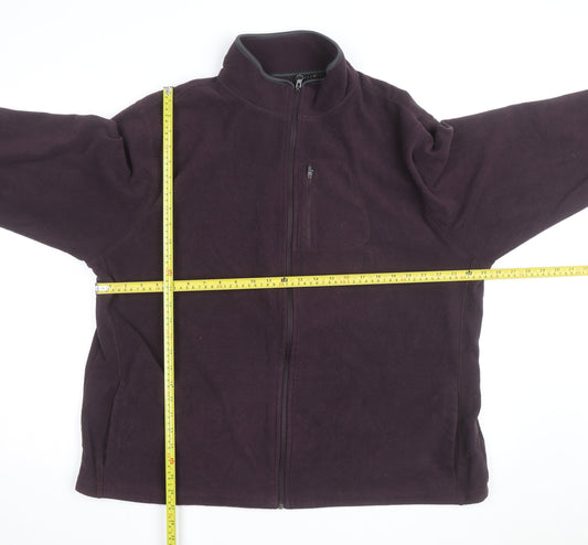 Marks and Spencer Men's Purple 2XL Fleece Full Zip Jacket