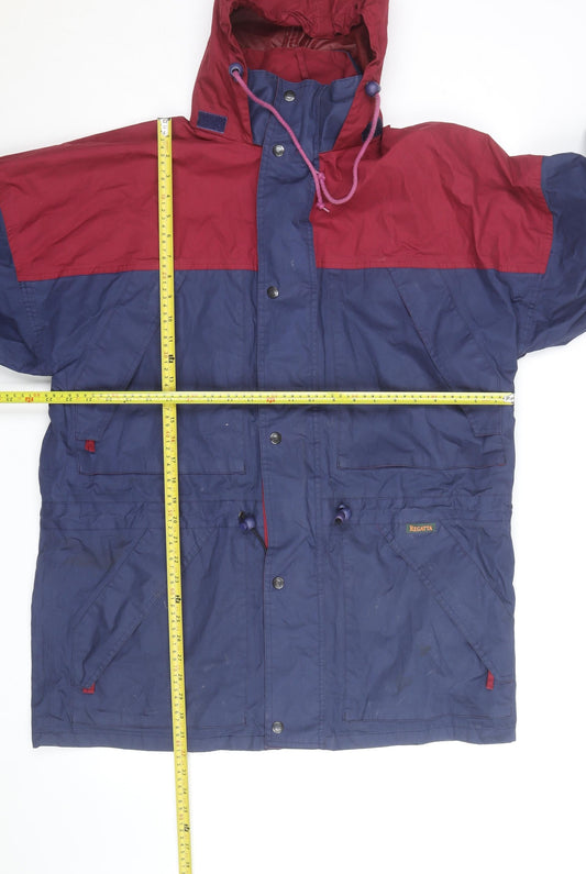 Regatta Men’s Blue & Red Waterproof Hooded Parka Jacket M