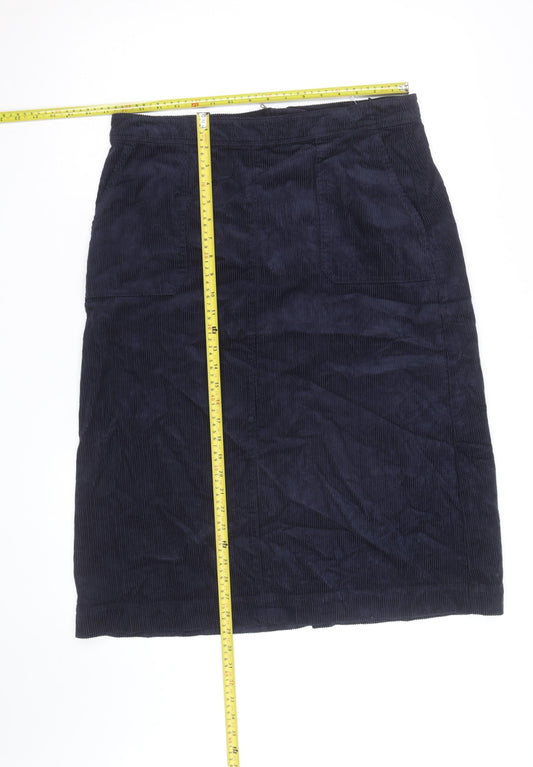 Marks and Spencer Women’s Blue Corduroy Pencil Skirt Size 12