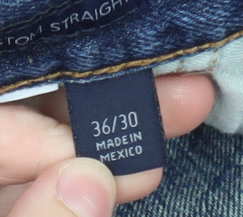 Tommy Hilfiger Men's Blue Straight Leg Denim Jeans 36x30