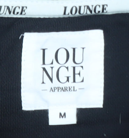 Lounge Apparel Women Black Cropped Pullover Sweatshirt M