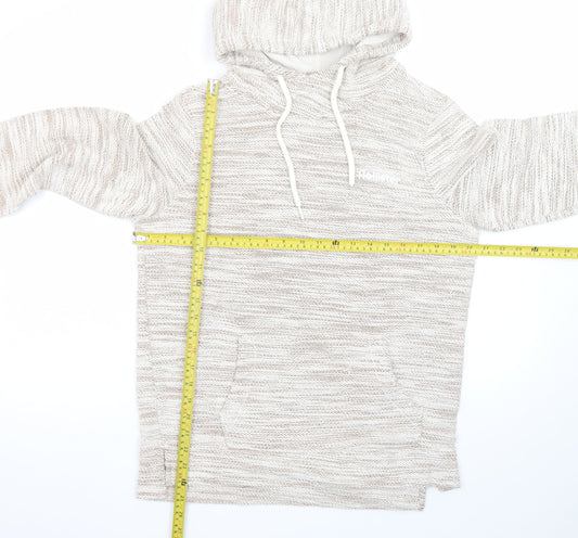 Hollister Womens Beige Knit Pullover Hoodie Size S Casual Relaxed Fit