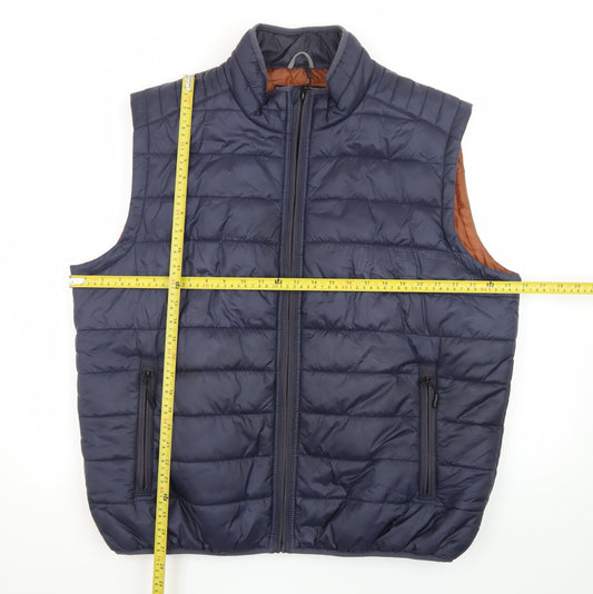 Red Herring Men's Blue XL Padded Bodywarmer Waistcoat