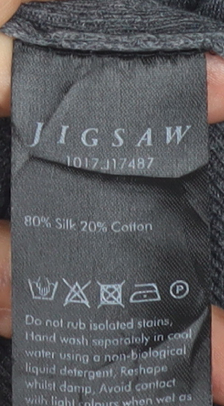 Jigsaw Women’s Grey Silk Cotton Roll Neck Jumper Size S