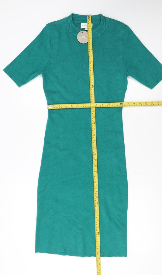 Apricot Women’s Green Knit Bodycon Dress Size 14