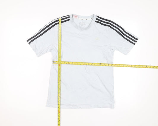 Adidas Boys Light Blue Short Sleeve Crew Neck T-Shirt Size 13-14 Years