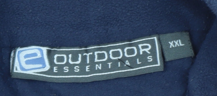 Outdoor Essentials Men's Blue 2XL Fleece 1/4 Zip Pullover Sweatshirt