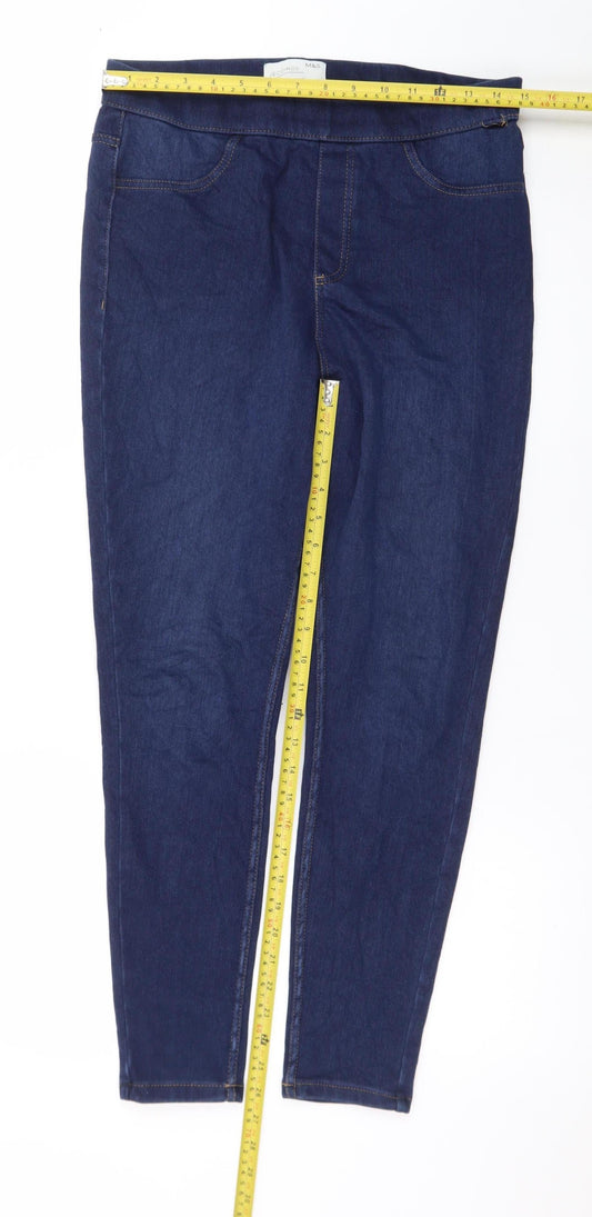 Marks and Spencer Women’s Blue Size 14 Jegging Jeans Slim Fit Stretch Denim