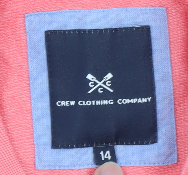 Crew Clothing Company Women's Pink 3/4 Sleeve Cotton T-Shirt Size 14
