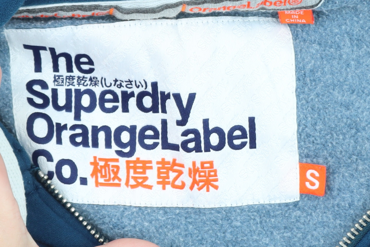 Superdry Men's Blue Full Zip Hoodie S Regular Fit Fleece