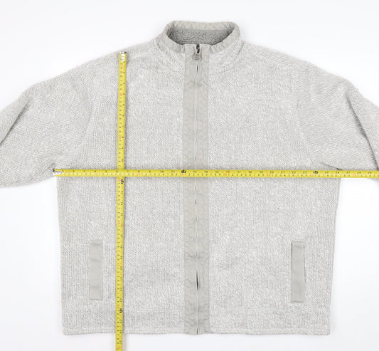 Marks and Spencer Men’s Grey Full Zip Acrylic Knit Jumper 2XL