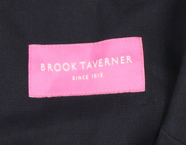 Brook Taverner Women's Navy Classic Single-Breasted Blazer Size 12R