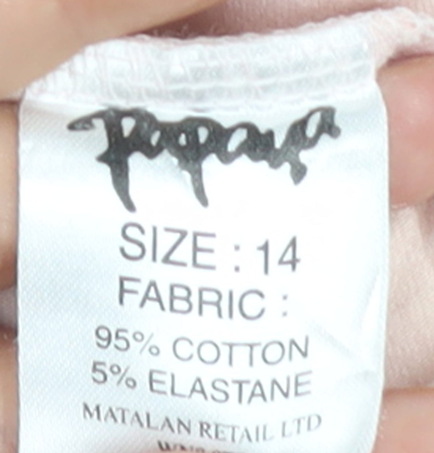 Papaya Women's Pink Size 14 Short Sleeve Cotton Polo Shirt