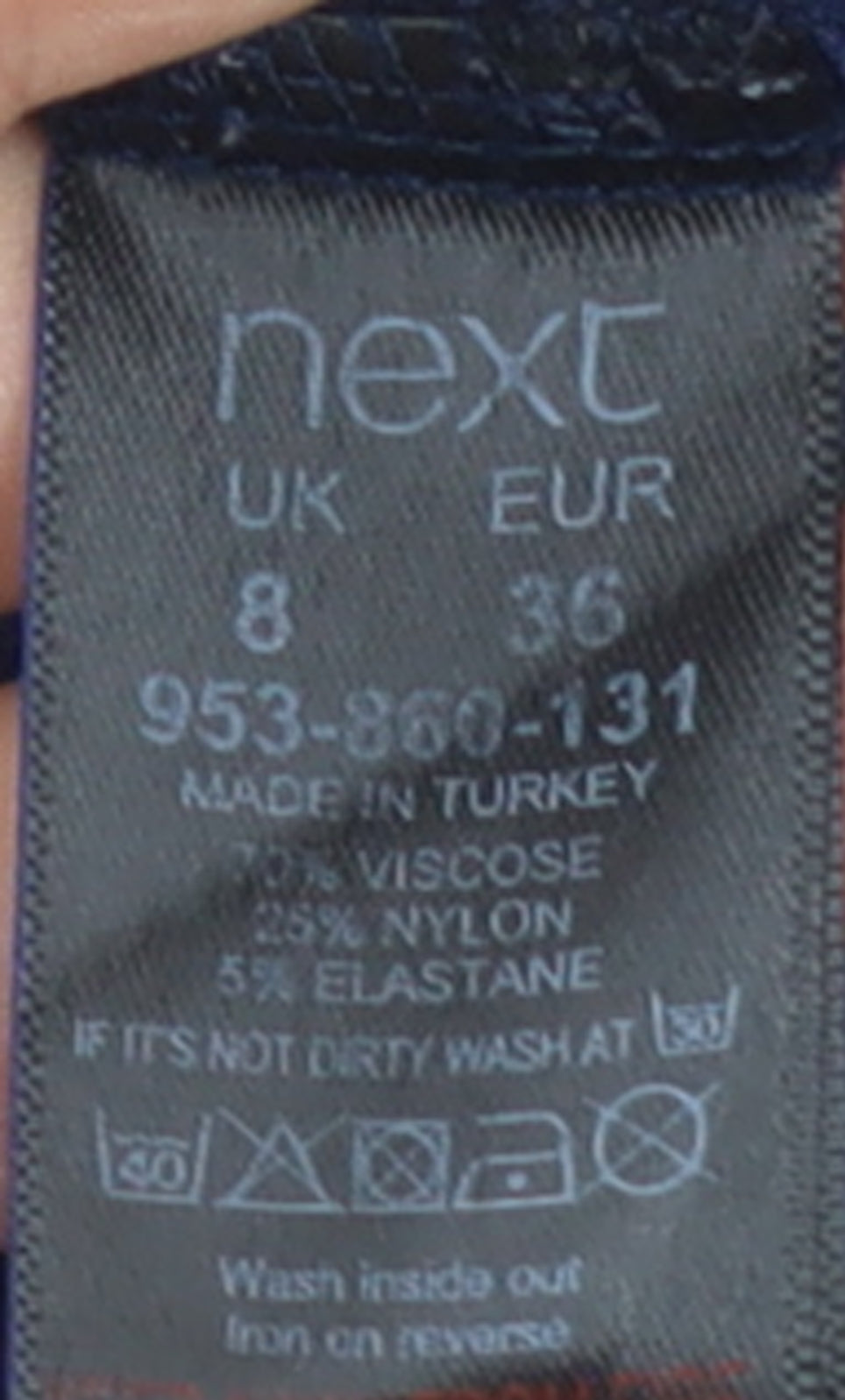 Next Women's Blue Off Shoulder Bodycon Dress Size 8