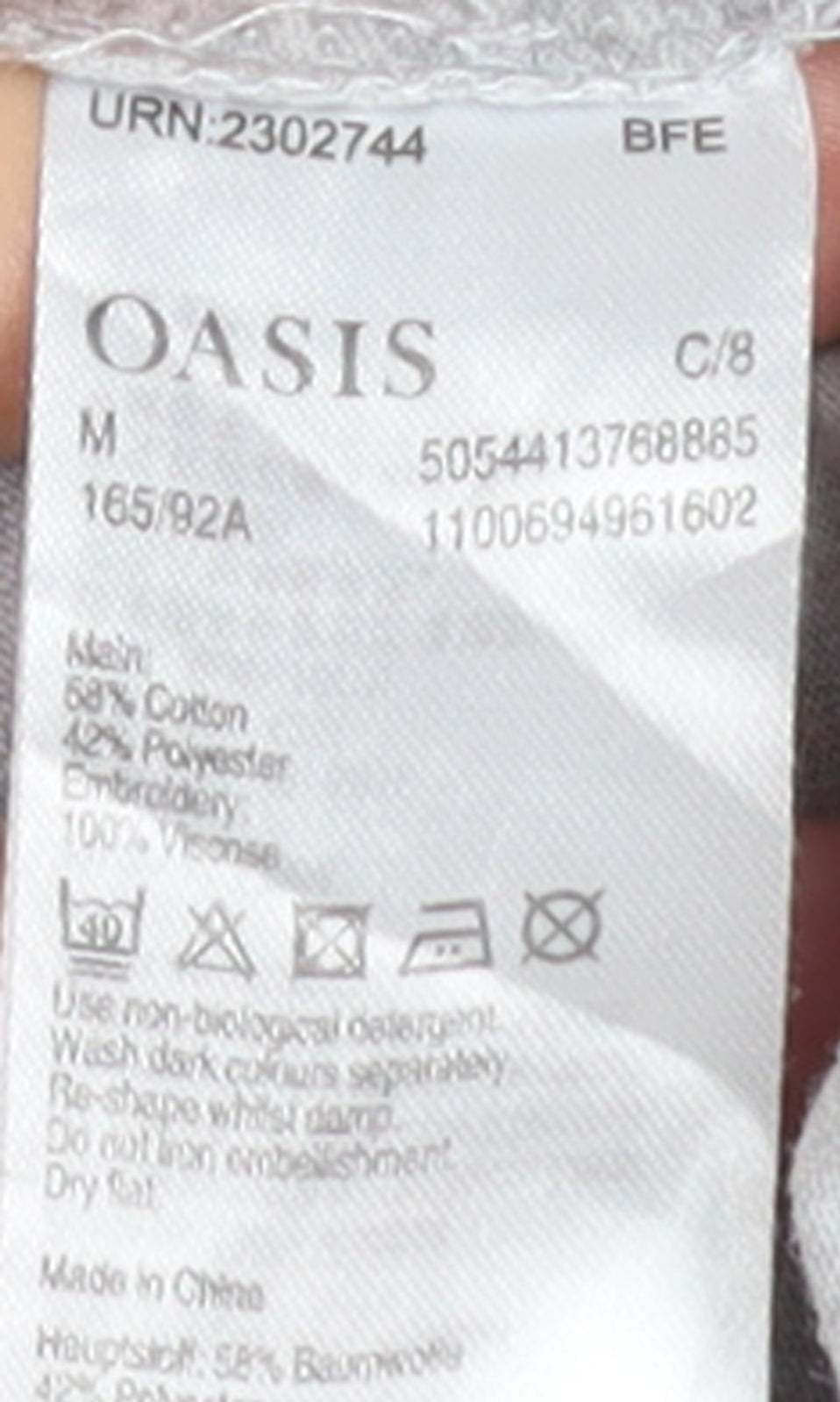 Oasis Women’s Grey Embroidered Lobster T-Shirt Size 12