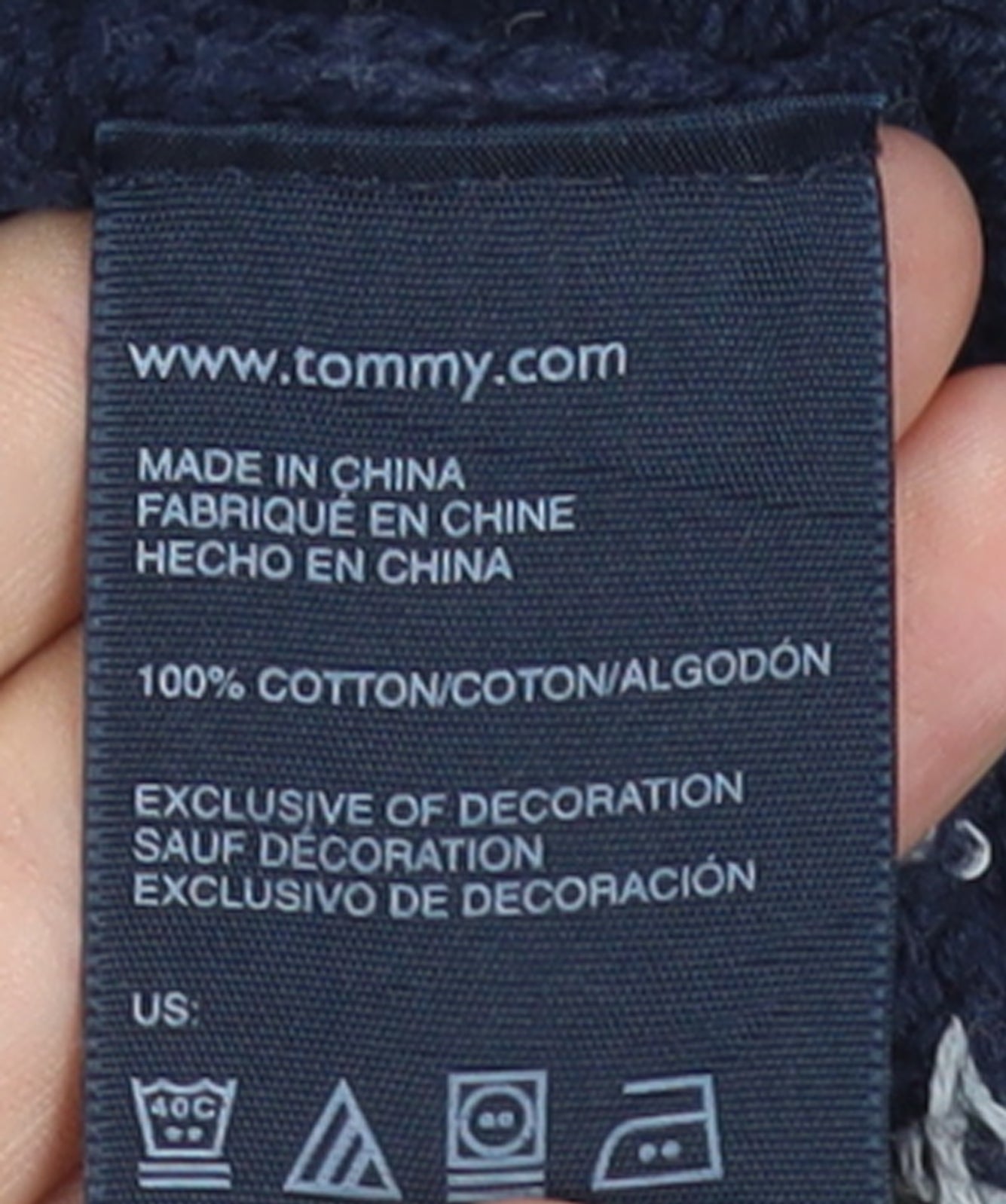 Tommy Hilfiger Boys Blue 12-14 Years Cotton 1/4 Zip High Neck Jumper