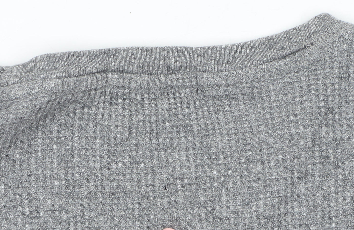 Polo Ralph Lauren Men's Grey Waffle-Knit Cotton Jumper Size S