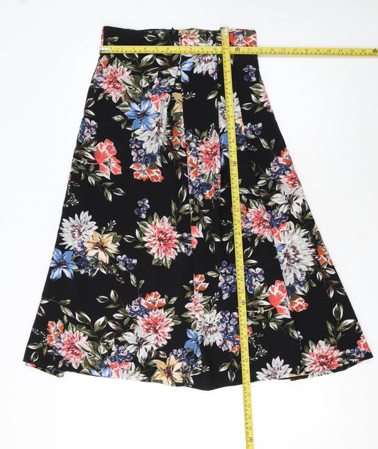 Artlove Paris Women's Multicoloured Floral A-Line Midi Skirt M