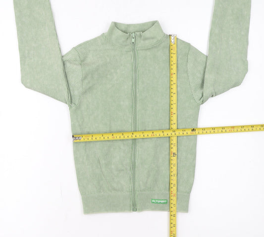 PrettyLittleThing Women’s Green Track Jacket Size S Full Zip Activewear