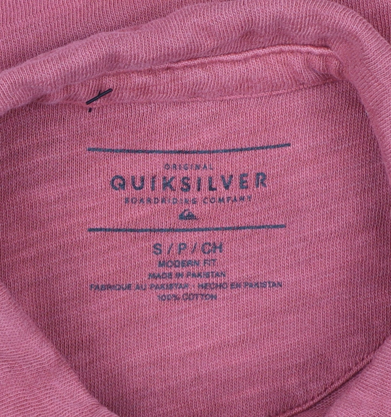 Quiksilver Men's Red Long Sleeve Cotton Polo Shirt Size S