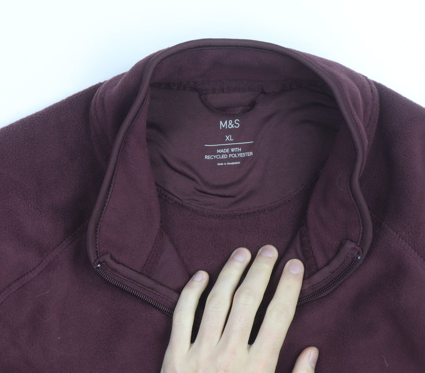 Marks and Spencer Men’s Brown XL Fleece Full Zip Activewear Jacket