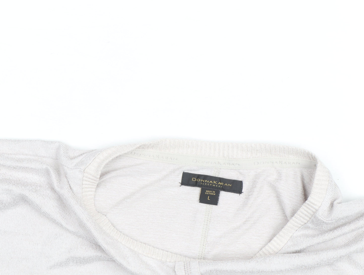 Donna Karan Women’s Beige Long Sleeve Modal Pullover Jumper L