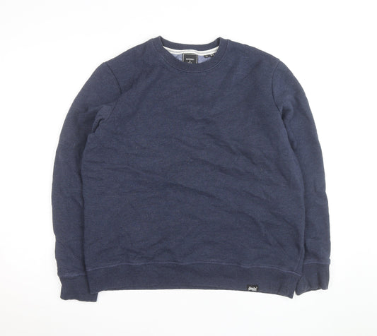 Superdry Women Navy Blue Crew Neck Pullover Sweatshirt Size 10