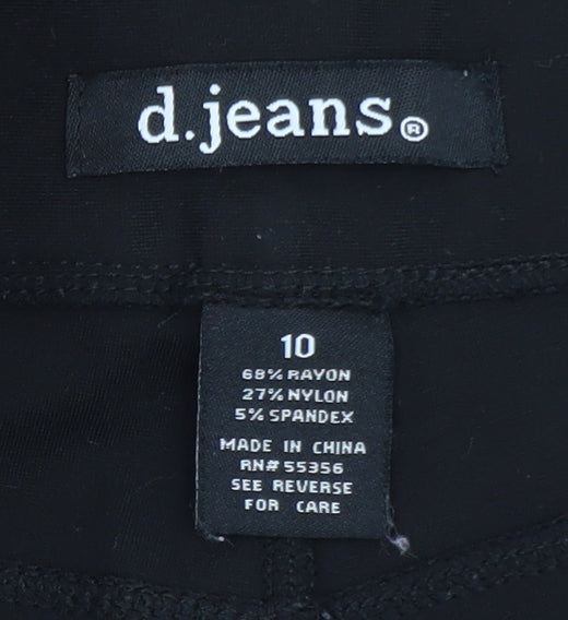 d.jeans Women's Black Size 10 Slim Stretch Jegging Trousers