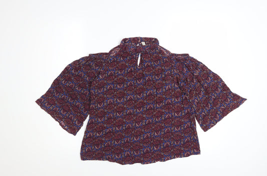 Lee Cooper Women's Multicoloured Geometric Tunic Blouse M
