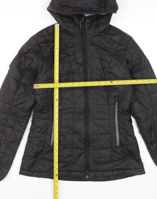 Decathlon Men's Black Hooded Puffer Jacket Size M 40in