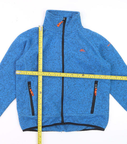 Trespass Boys Blue Fleece Full Zip Jacket Size 9-10 Years Outdoor Hiking