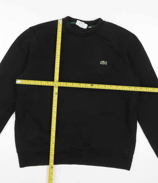 Lacoste Men’s Black Classic Fit Crew Neck Sweatshirt Size L