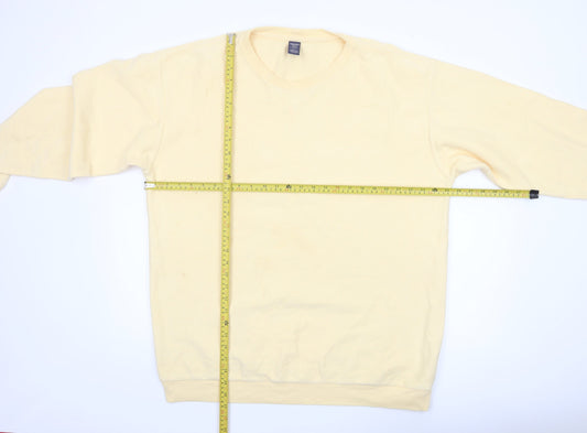 Lands' End Men's Beige Cotton V-Neck Sweatshirt L Tall