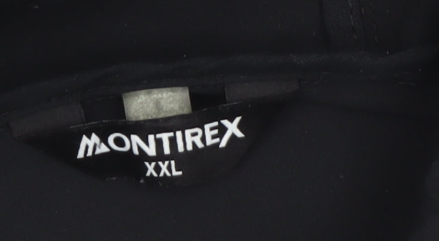 Montirex Men's Black 2XL Softshell Hooded Jacket