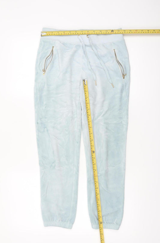 Juicy Couture Women's Blue Velour Jogger Trousers XS