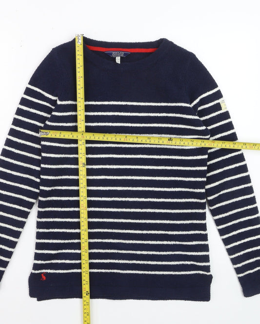 Joules Women’s Navy Stripe Pullover Jumper UK 6 Polyester Knitwear
