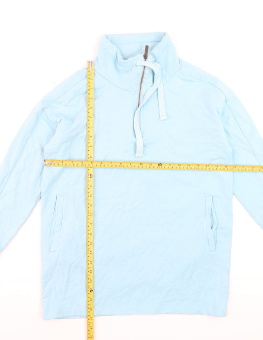 BAM Women’s Light Blue Half Zip Sweatshirt Size 12 Organic Cotton Blend