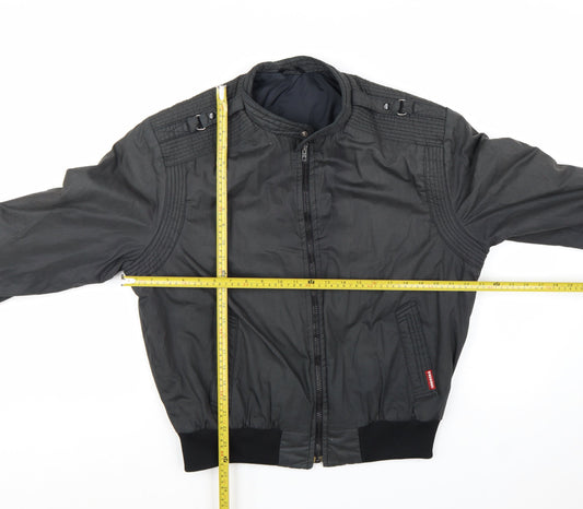 Carrera Men's Black M Bomber Jacket Polyester Cotton Stand Collar