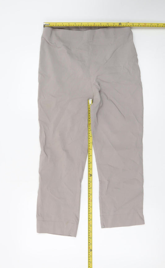 Roman Women’s Beige Cropped Stretch Trousers Size 14