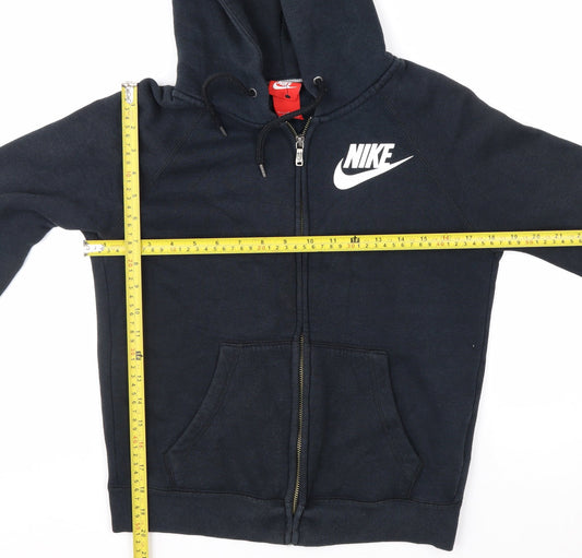 Nike Women's Black Full Zip Hoodie Size S Cotton Blend