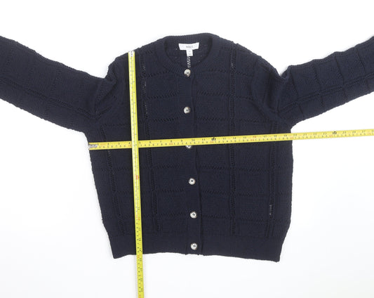 Marks and Spencer Men's Blue Cotton Knit Cardigan M