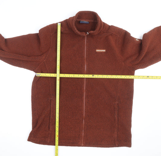 Craghoppers Men's Brown Fleece Full Zip Jacket Size M Regular Fit