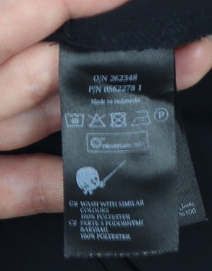 Monki Women's Black A-Line Midi Button Front Skirt Size S