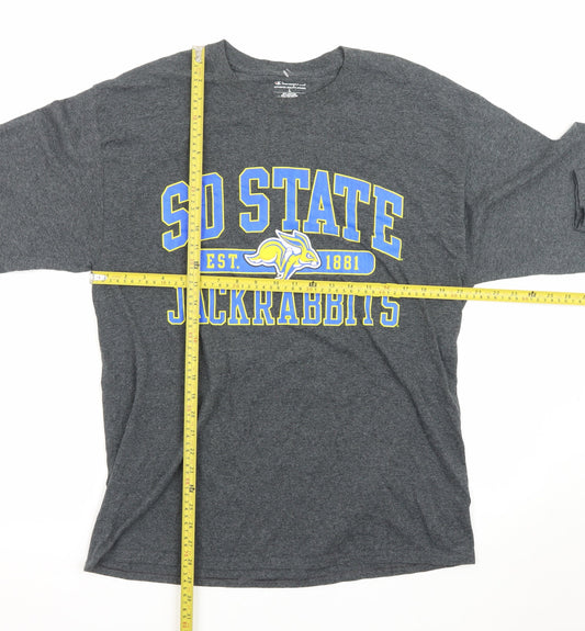 Champion Men's Grey Long Sleeve SD State Jackrabbits T-Shirt L