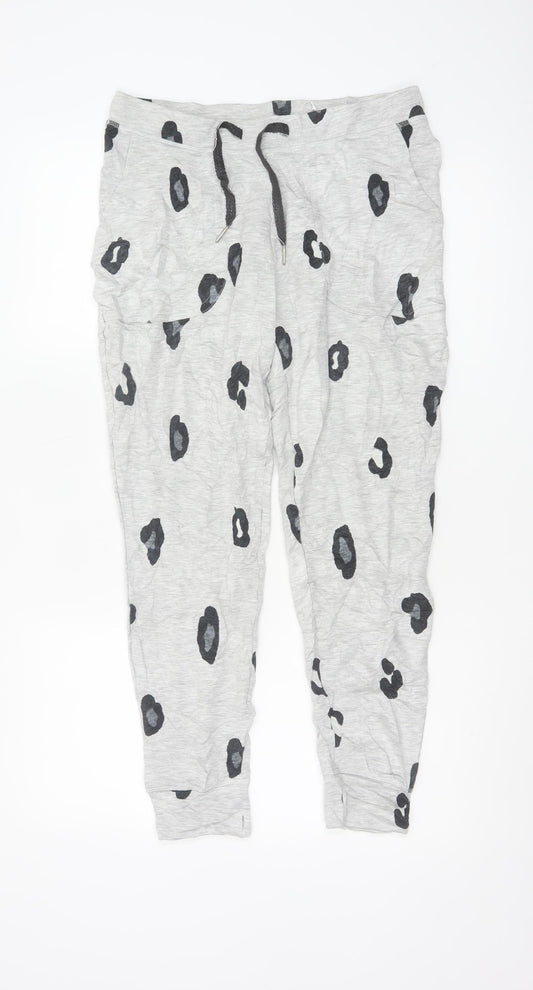 Marks and Spencer Women Grey Animal Print Pyjama Pants Size 12
