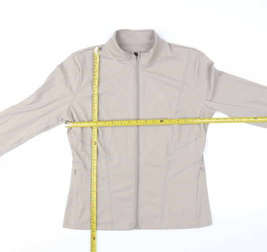 RAPBIN Women's Beige XL Full Zip Lightweight Active Track Jacket